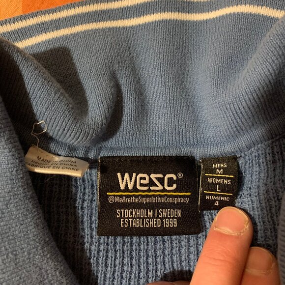 WESC Blue Button Up Shirt - Picture 3 of 4